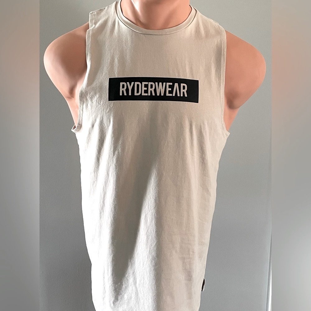 Ryderwear Men’s Baseballer Tank, Color: Sand  Size: 2XL Washed Not Worn